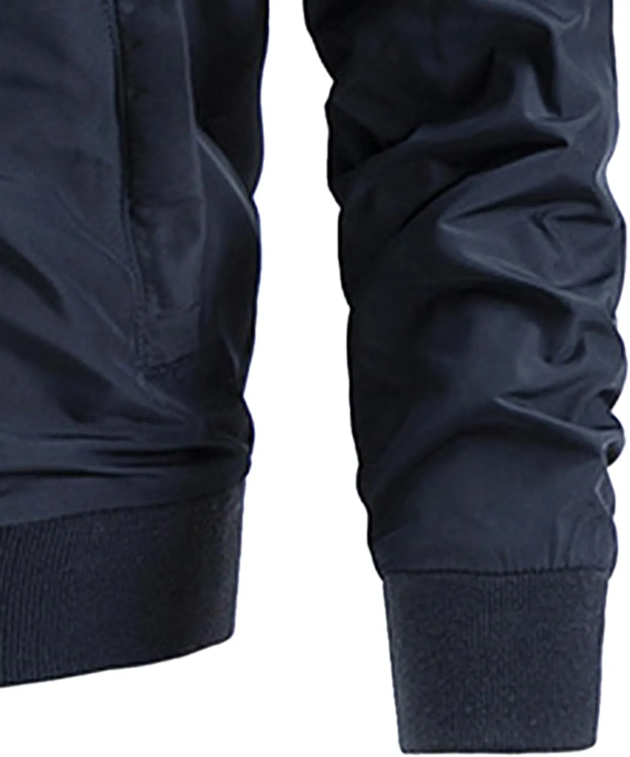 Men's Stand Collar Windproof Windbreaker Lightweight Sportwear Bomber Jackets Full Zip Casual Padded Coats
