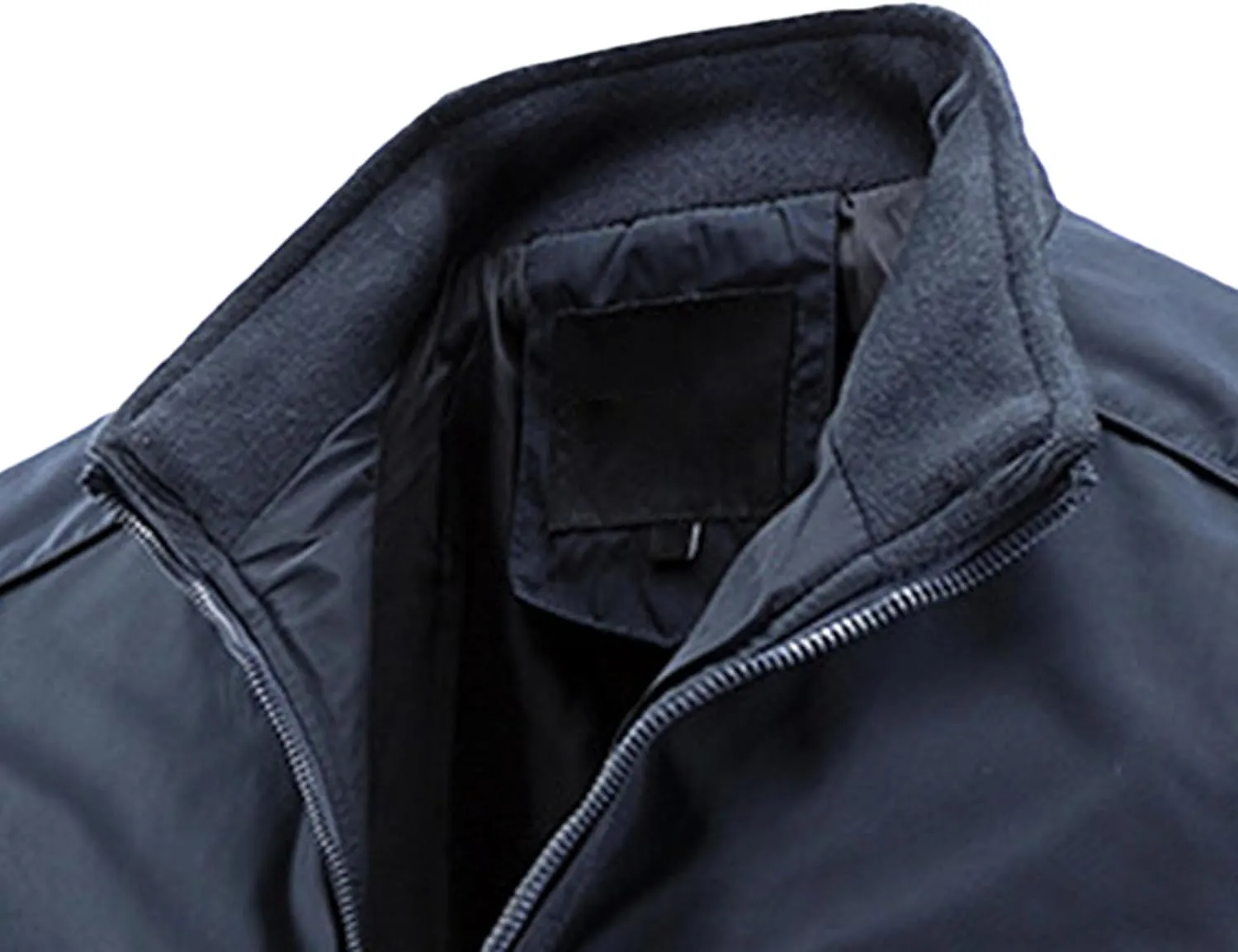 Men's Stand Collar Windproof Windbreaker Lightweight Sportwear Bomber Jackets Full Zip Casual Padded Coats