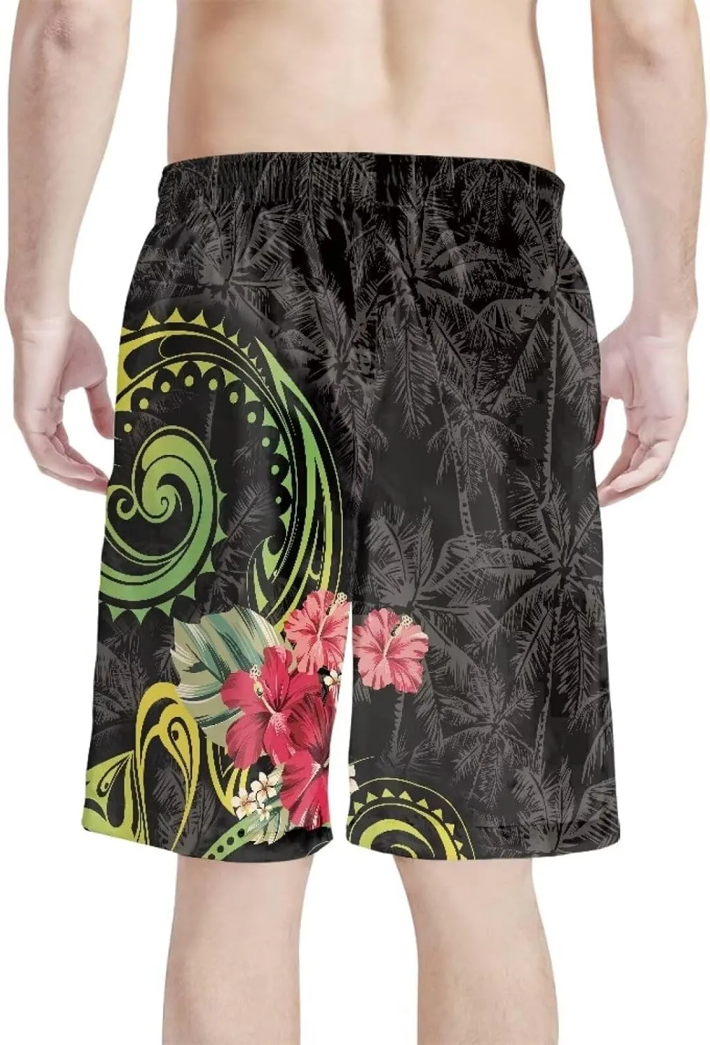 Mens Tonga Samoan Hawaiian Polynesian Swim Trunks Beachwear Sports Running Swim Board Shorts Quick Dry