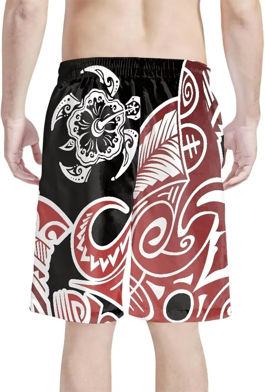 Mens Tonga Samoan Hawaiian Polynesian Swim Trunks Beachwear Sports Running Swim Board Shorts Quick Dry