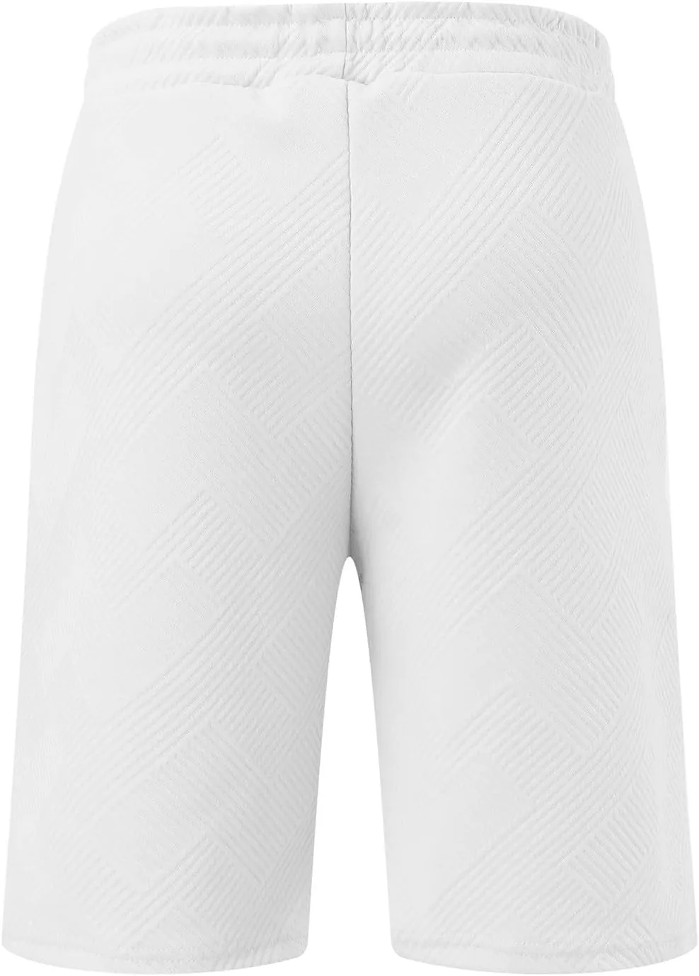 Miyaomn 2 Piece Summer Cotton Jacquard Golf Matching Set for Men Lapel V Neck Zipper Polo Shirt and Shorts Workout Tracksuits