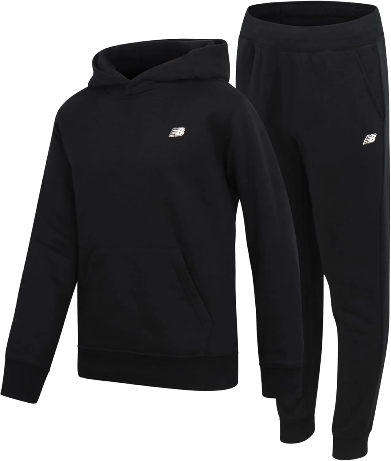 New Balance Boys' Sweatsuit Set - 2 Piece Pullover Hoodie Sweatshirt and Jogger Pants - Boys Activewear Fleece Jogset (8-20)