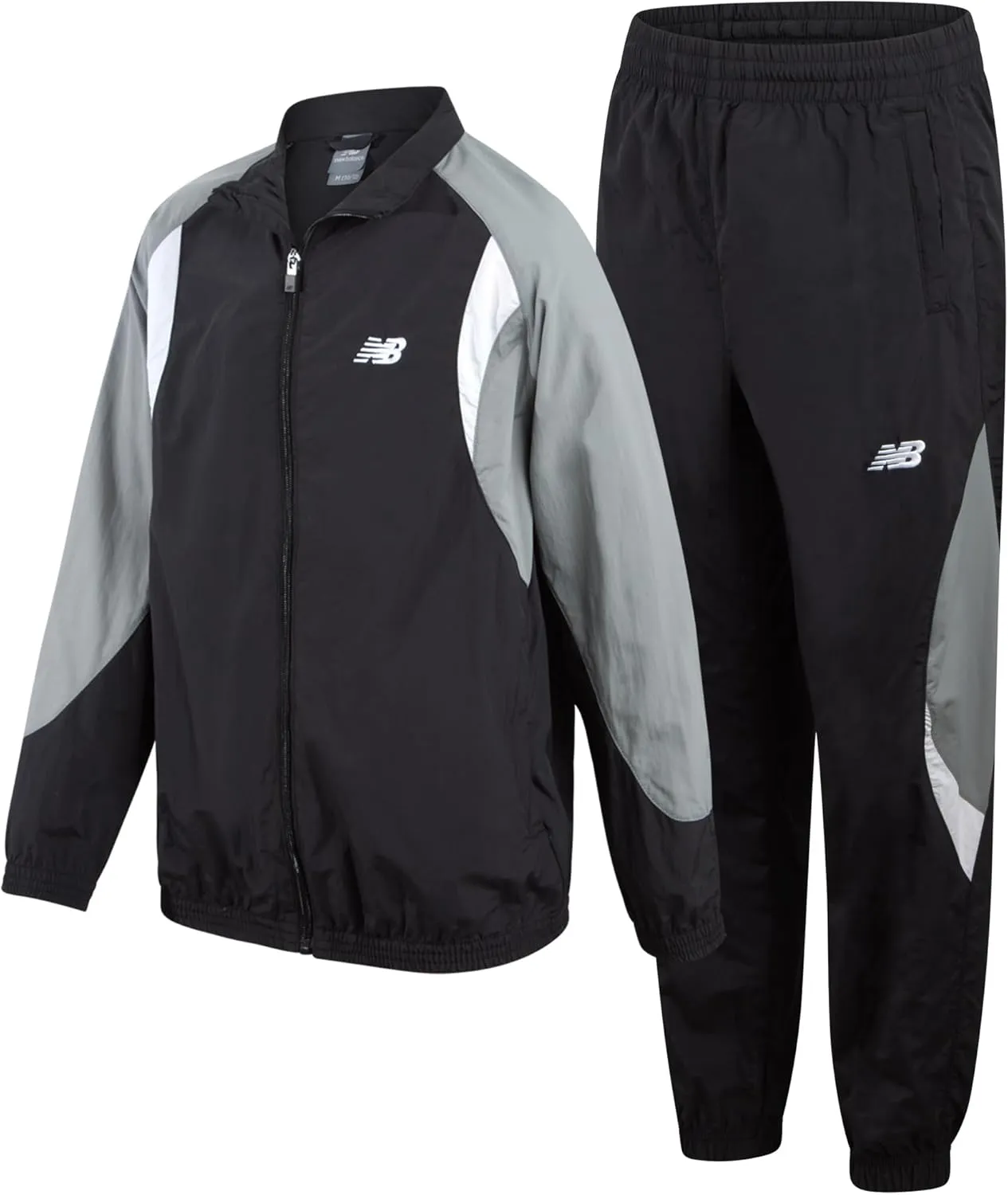 New Balance Boys' Tracksuit Set - 2 Piece Athletic Woven Track Jacket and Jogger Sweatpants Set for Boys (Sizes: 8-20)