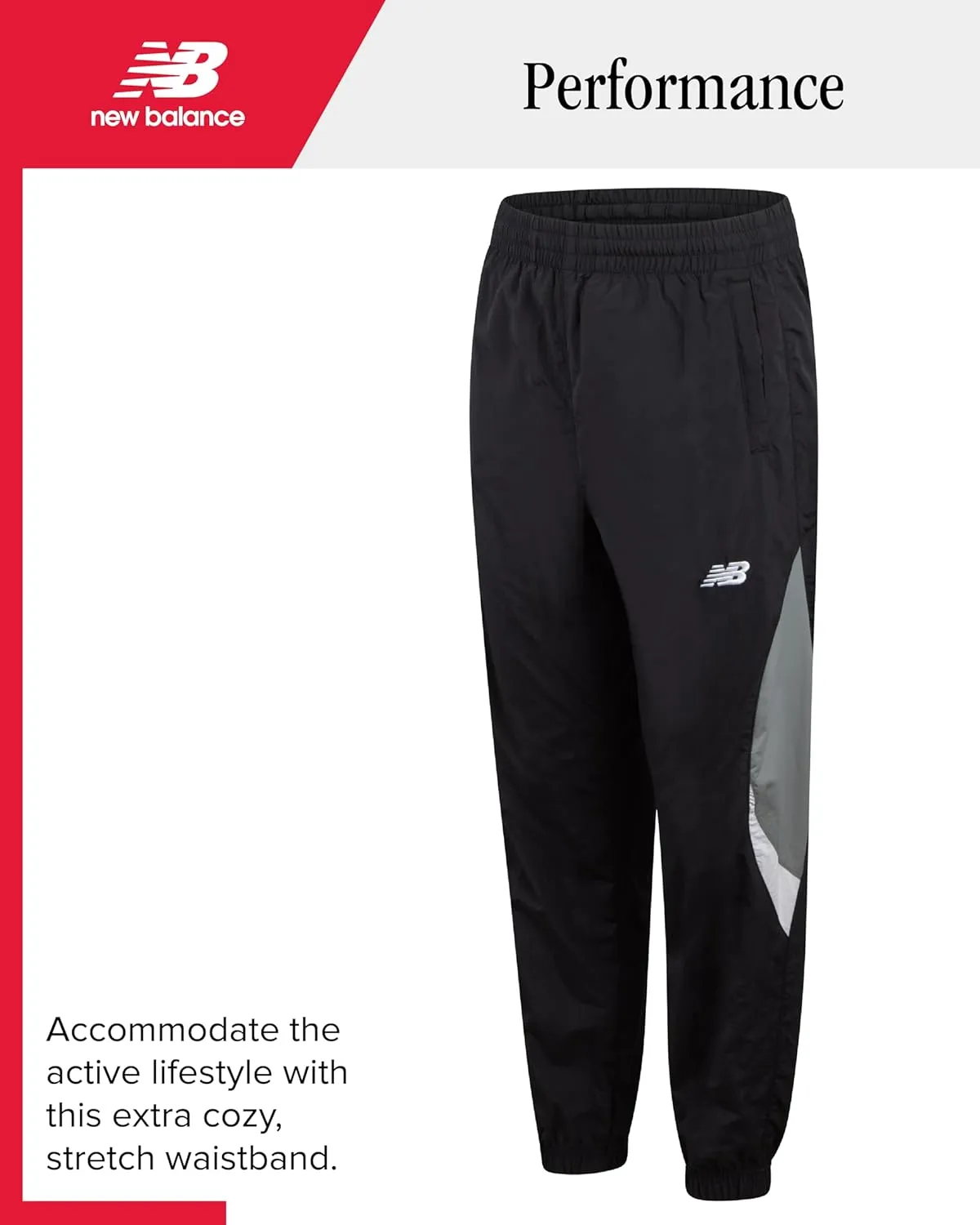 New Balance Boys' Tracksuit Set - 2 Piece Athletic Woven Track Jacket and Jogger Sweatpants Set for Boys (Sizes: 8-20)