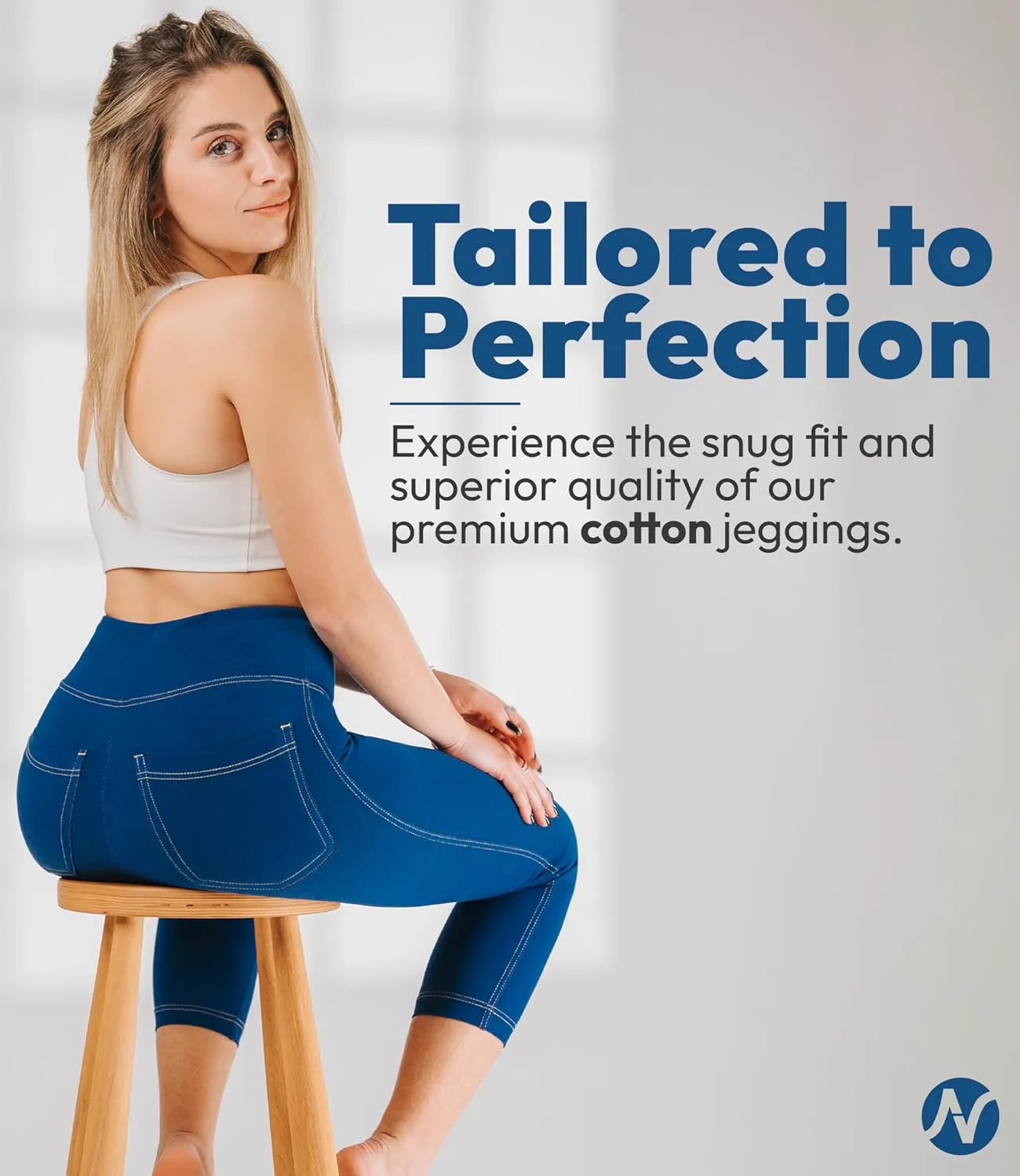 Nirlon Women's Jeggings High Waist Tummy Control Jean Leggings with Pockets for Women