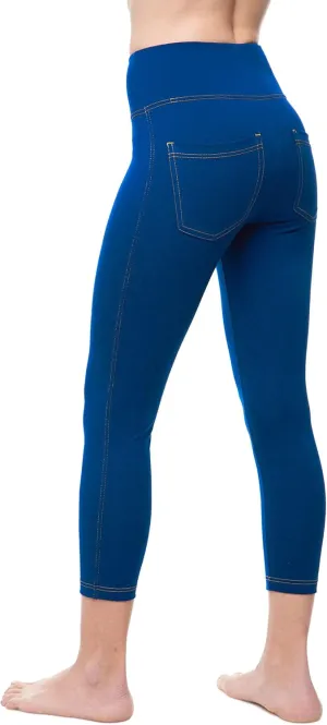 Nirlon Women's Jeggings High Waist Tummy Control Jean Leggings with Pockets for Women