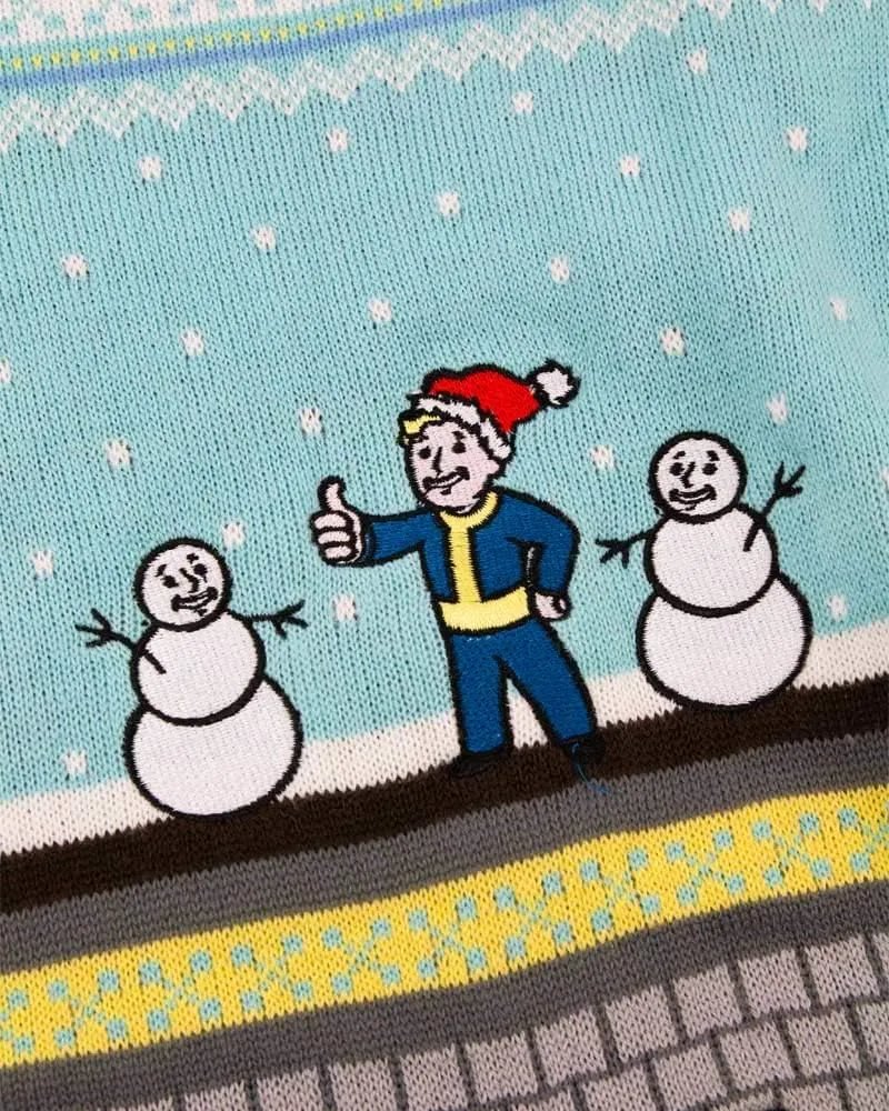 Numskull Unisex Official Fallout Vault Knitted Christmas Jumper for Men or Women - Ugly Novelty Sweater Gift