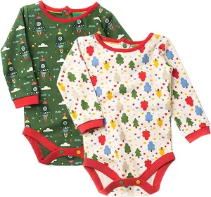 Organic Baby Clothes – Long Sleeve Bodysuit Shirt Overall, 100% Fairtrade Cotton