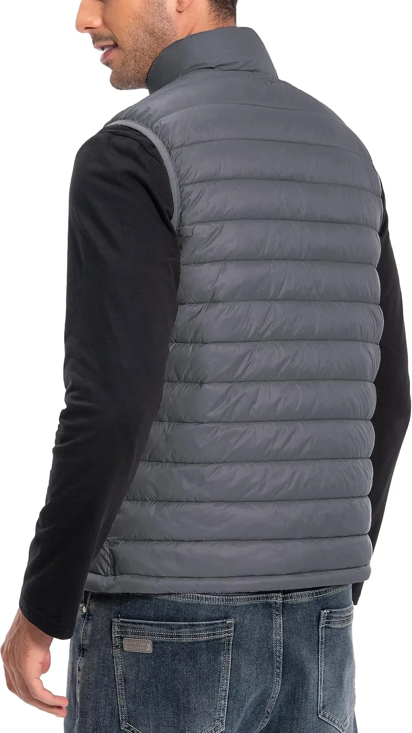 Pioneer Camp Men's Lightweight Puffer Vest Packable Water-Repellent Warm Quilted Sleeveless Outerwear for Work Casual Travel…