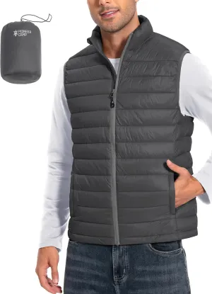 Pioneer Camp Men's Lightweight Puffer Vest Packable Water-Repellent Warm Quilted Sleeveless Outerwear for Work Casual Travel…