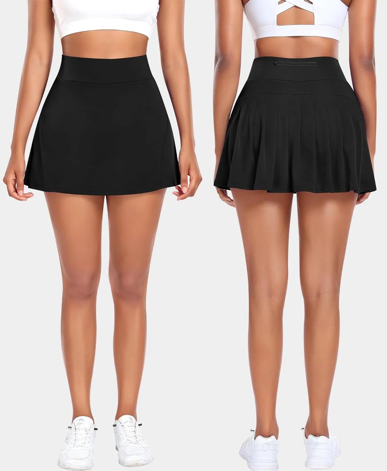 Pleated Tennis Skirts for Women High Waisted Athletic Golf Skorts with Pockets Shorts Running Workout Clothes