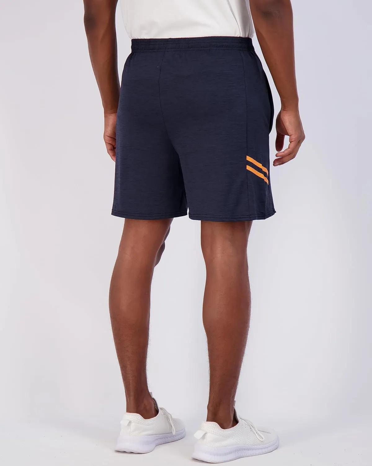 Real Essentials 5 Pack: Men's 5" Inseam Dry-Fit Running Workout Shorts - Pockets & Drawstring (Available in Big & Tall)