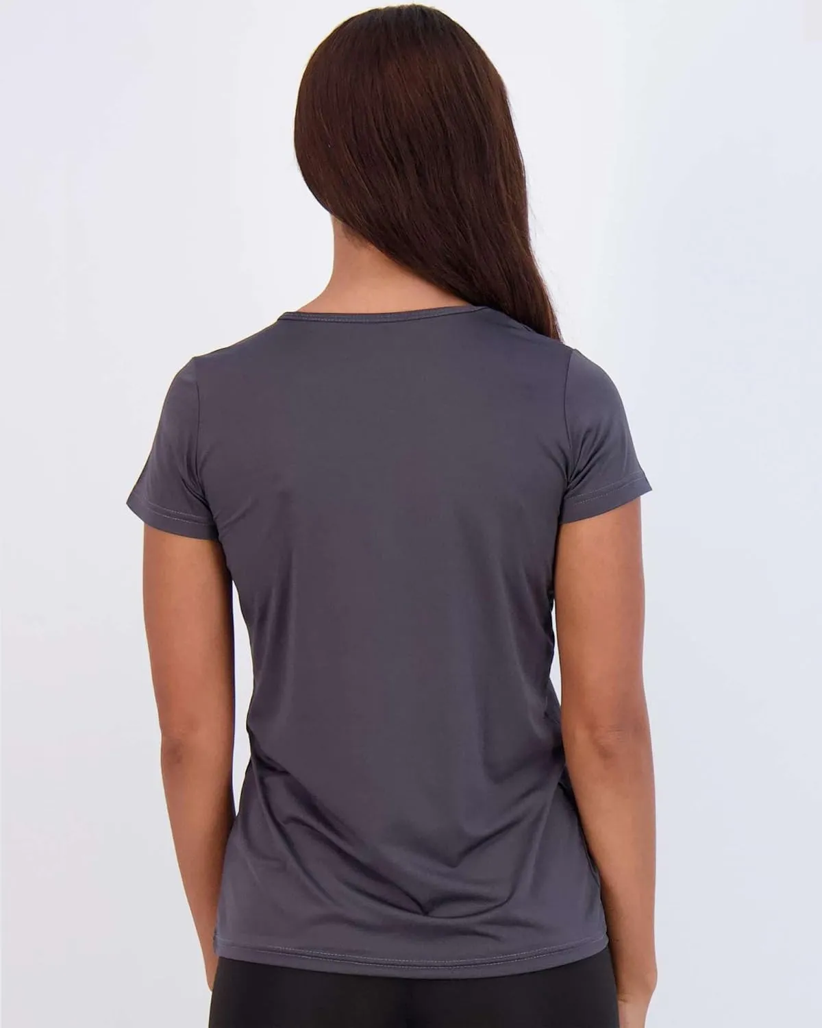 Real Essentials 5 Pack: Women's Dry Fit Tech Stretch Short-Sleeve Crew Neck Athletic T-Shirt (Available in Plus Size)