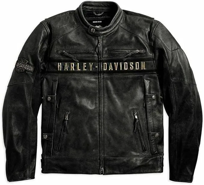 Real Leather Retro Moto Cafe Racer Jackets - Passing Link Victory Lane Biker Jackets - Men's HD Motorcycle Jackets