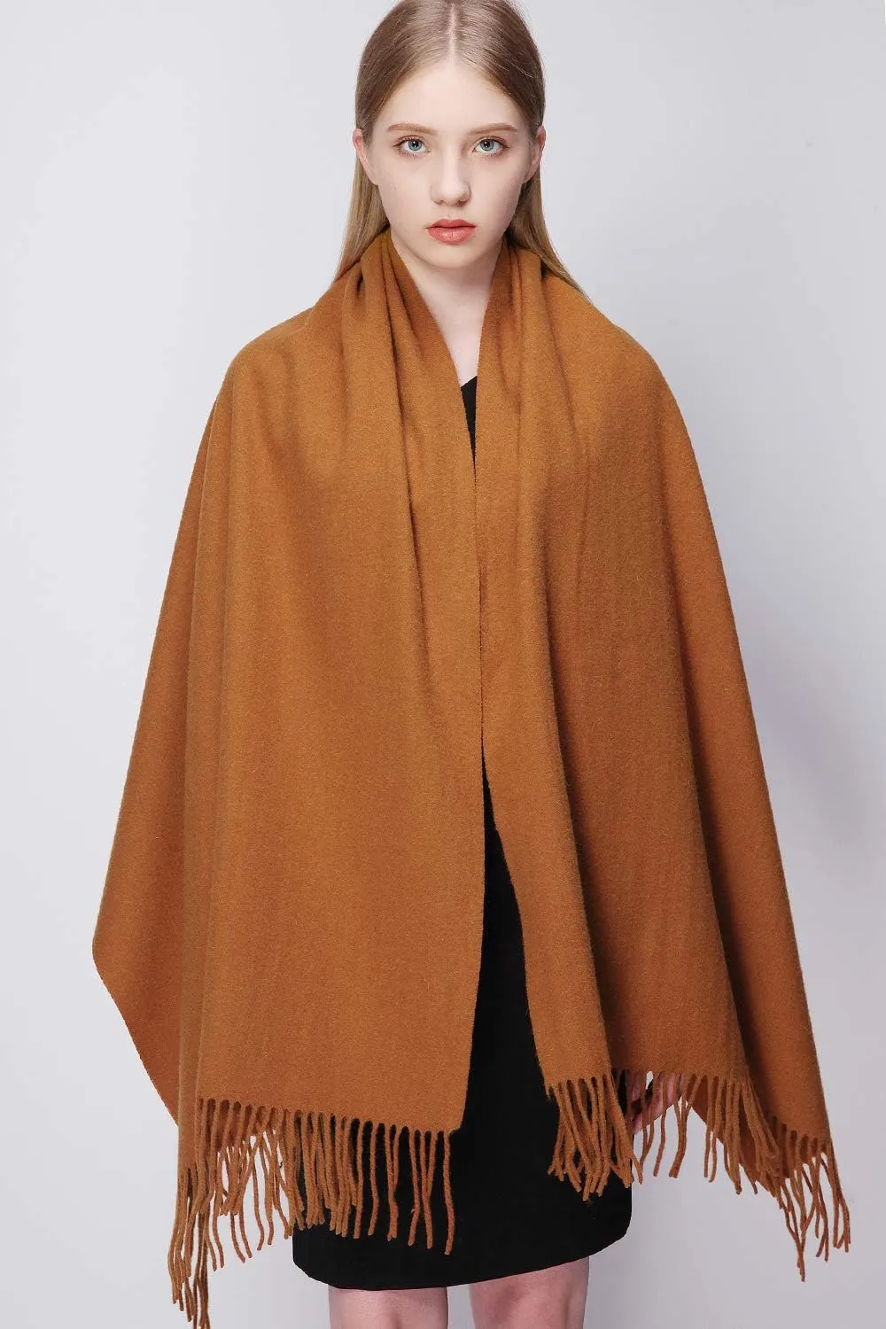 RIIQIICHY 100% Wool Scarf Pashmina Shawls and Wraps for Women Cashmere Warm Winter More Thicker Soft Scarves