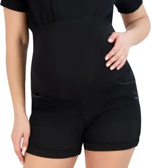 Savi Parker Women's Maternity Shorts Roll Cuff - Mom to Be Comfy Activewear - Pregnancy Clothes for Women, BCI Certified