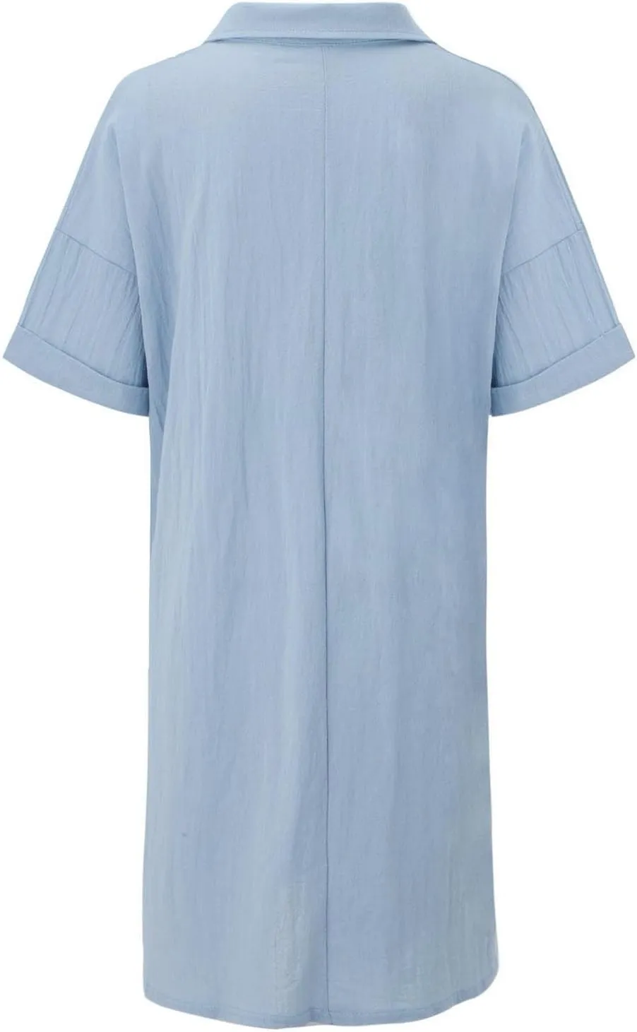 Shirt Dresses for Women 2025 Collared Dress Short Sleeve Button Down Business Casual Shift Dresses with Pockets