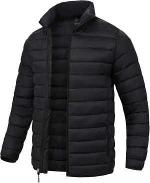 SPOSULEI Men Puffer Down Jacket Packable Lightweight Winter Jackets Coats Outdoor Waterproof Insulated Jackets
