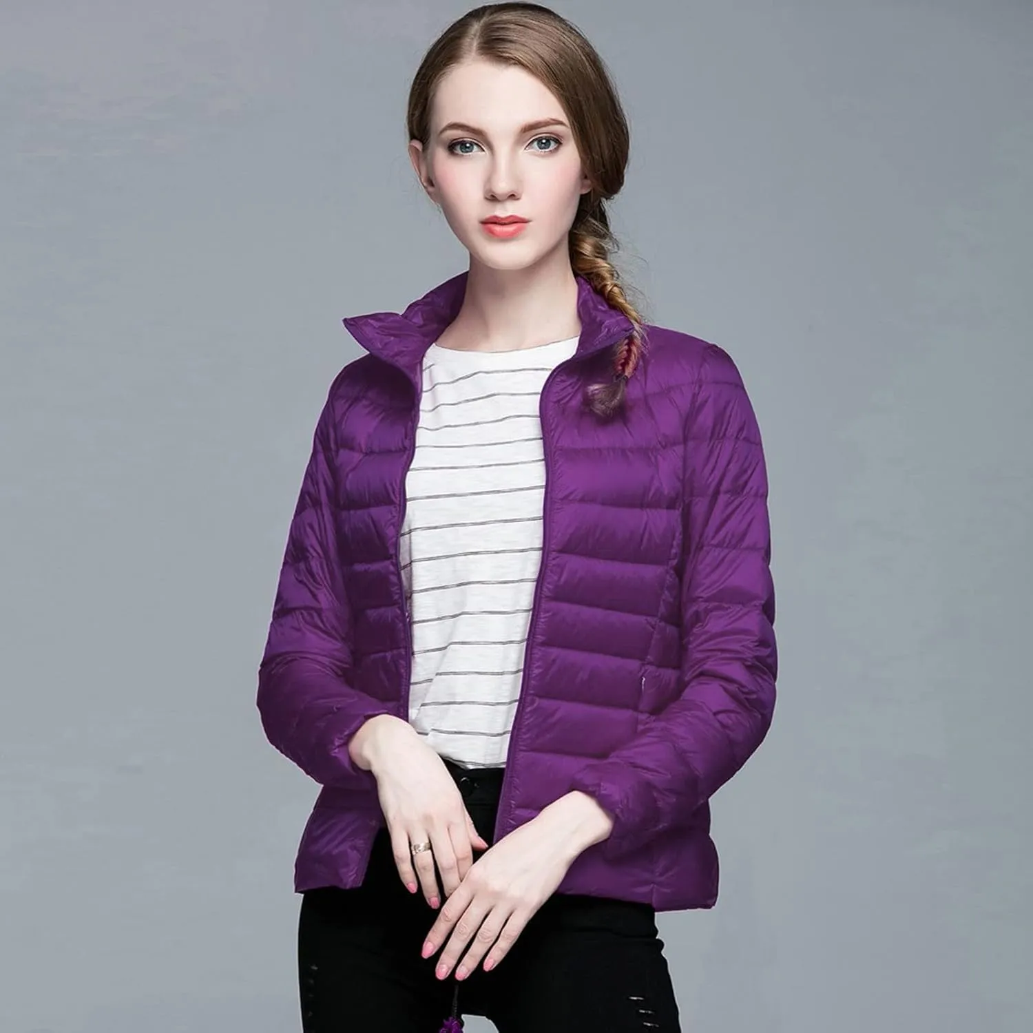 Stand Collar Women's Puffer Jackets Skimpy Long Down Coats for Women Bubble Coat Heavyweight Down Jacket Puffer Coats