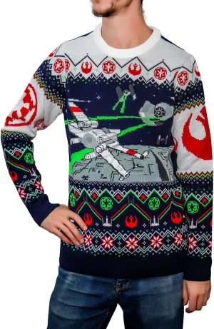 Star Wars X-Wing v TIE Fighter Ugly Christmas Sweater for Men and Women Gift