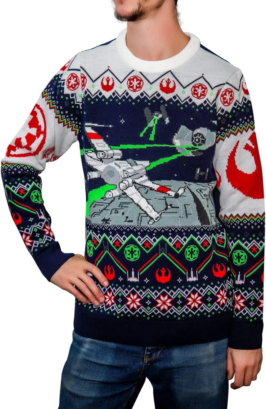 Star Wars X-Wing v TIE Fighter Ugly Christmas Sweater for Men and Women Gift