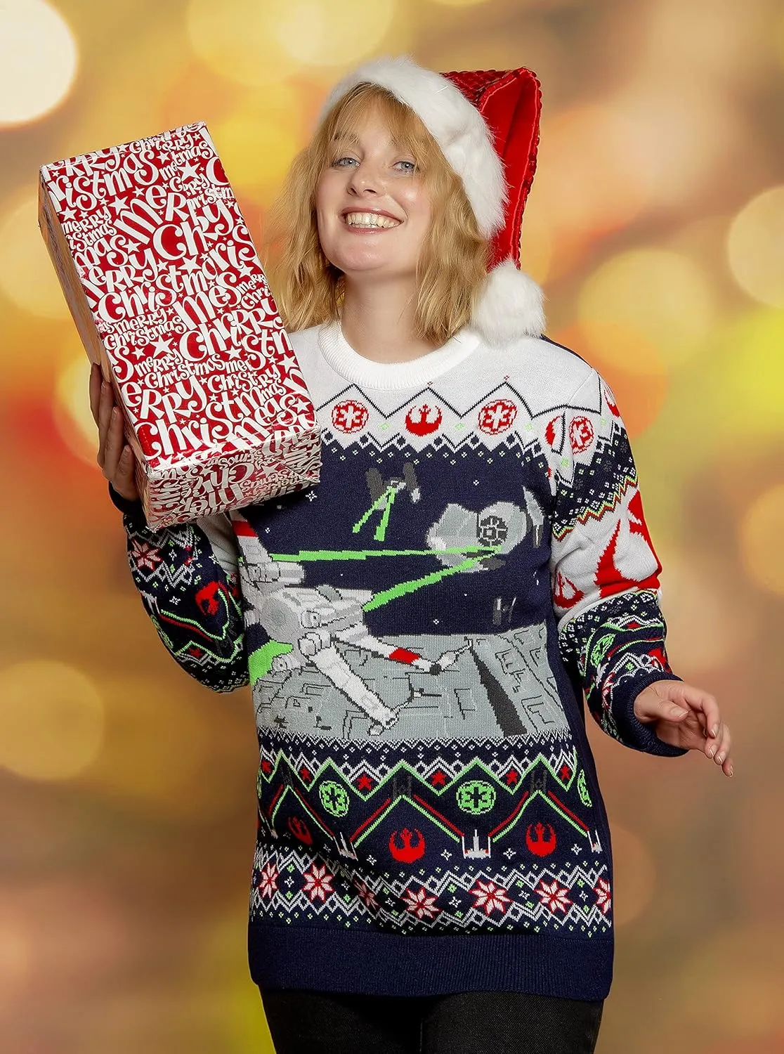Star Wars X-Wing v TIE Fighter Ugly Christmas Sweater for Men and Women Gift