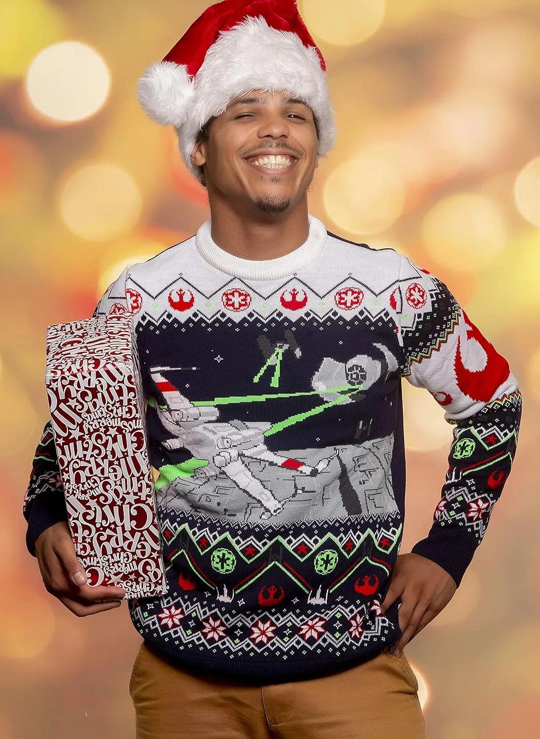 Star Wars X-Wing v TIE Fighter Ugly Christmas Sweater for Men and Women Gift