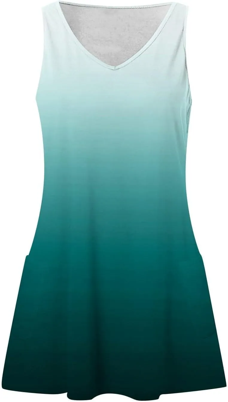 Summer Boho Dress Womens 2025 Cute Petite Flowy with Pockets Sundresses Maxi African Outfit Beach Lightweight Dresses