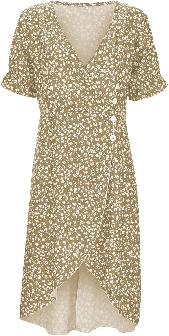 Summer Casual Dress with Pockets Sleeveless V Neck Flowy Boho Maxi Dress Tiered Ruffle Beach Vacation Sundress
