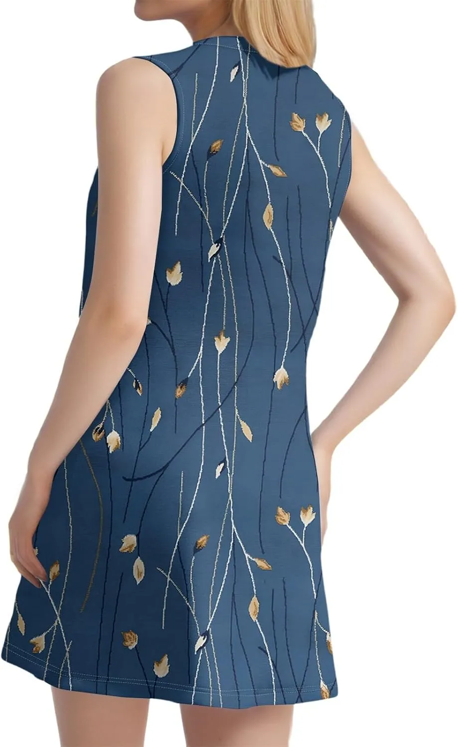 Summer Dresses for Women 2025 Beach Vacation Spring Clothes Sleeveless Crew Neck Folds Wedding Guest Dress