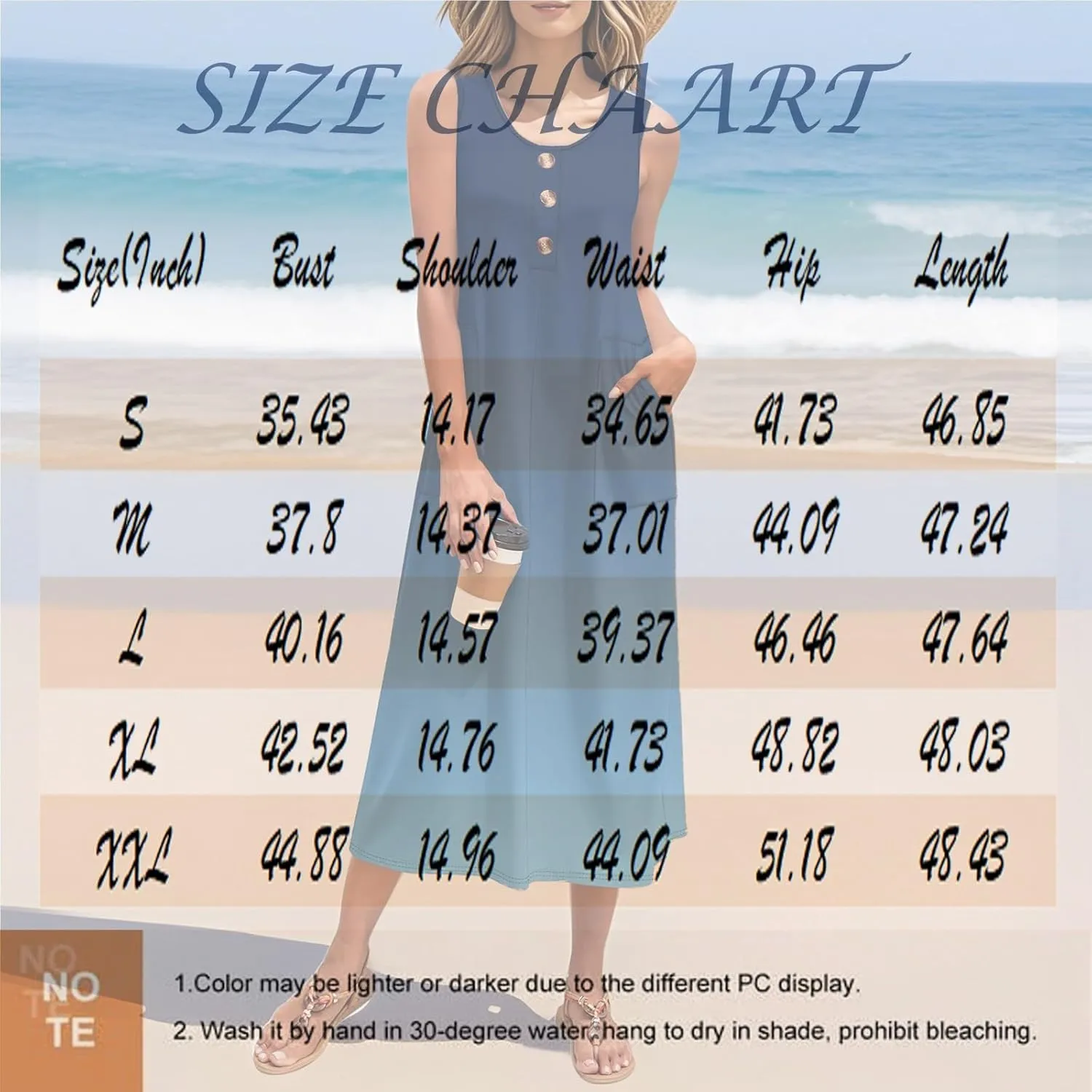 Summer Dresses for Women 2025 Beach Vacation Spring Clothes Sleeveless Crewneck Buttons Printed Maxi Dresses
