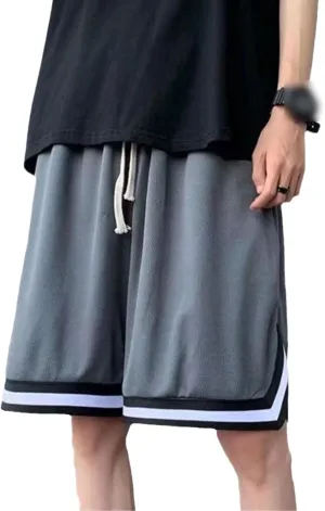 Summer Men's Casual Shorts Running Fitness Short Pants Quick Dry Loose Basketball Training Pants Sportwear