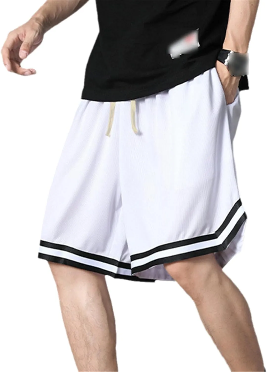 Summer Men's Casual Shorts Running Fitness Short Pants Quick Dry Loose Basketball Training Pants Sportwear