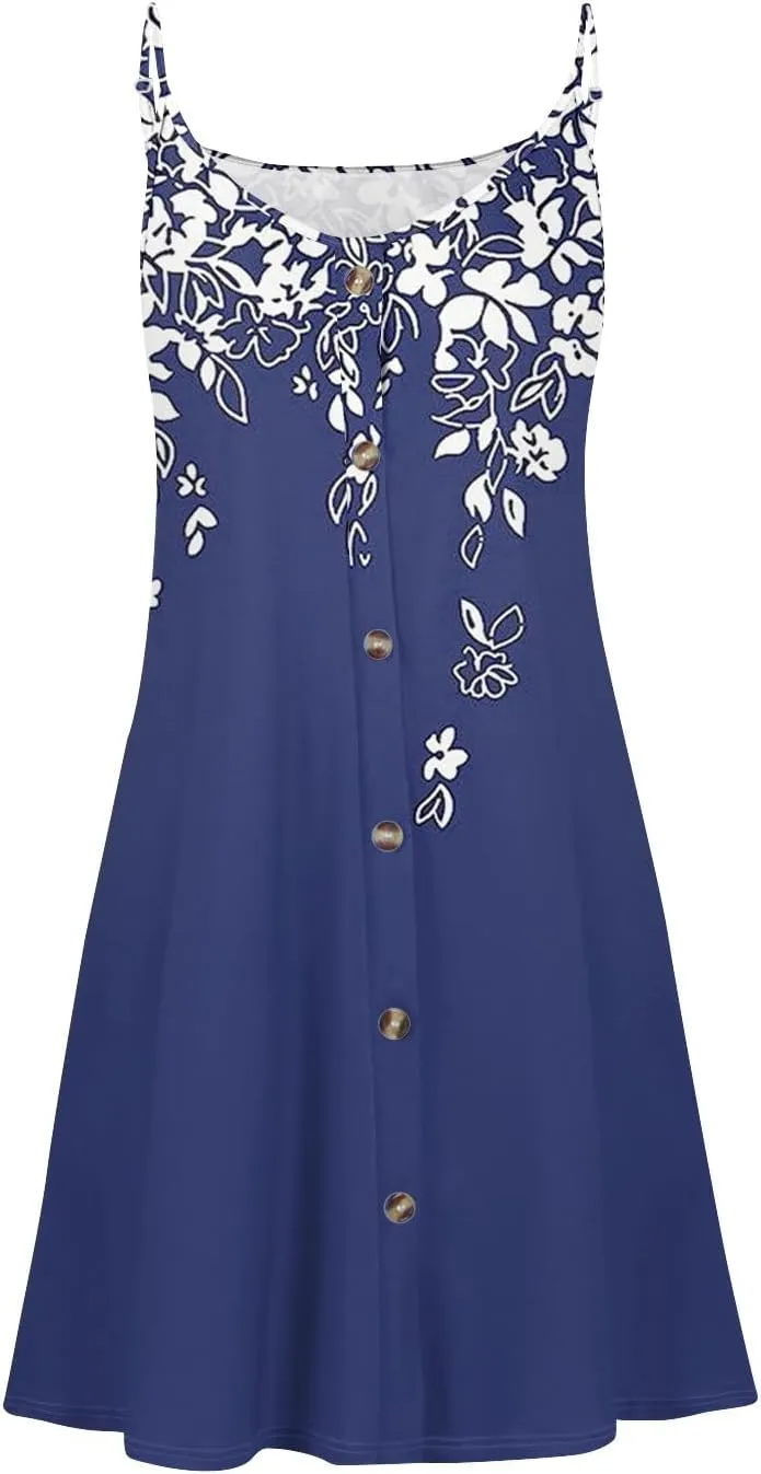 Sun Dresses for Women 2025 Casual Flying Sleeve Dress Vacation Beach Sundress Bohemian Dress
