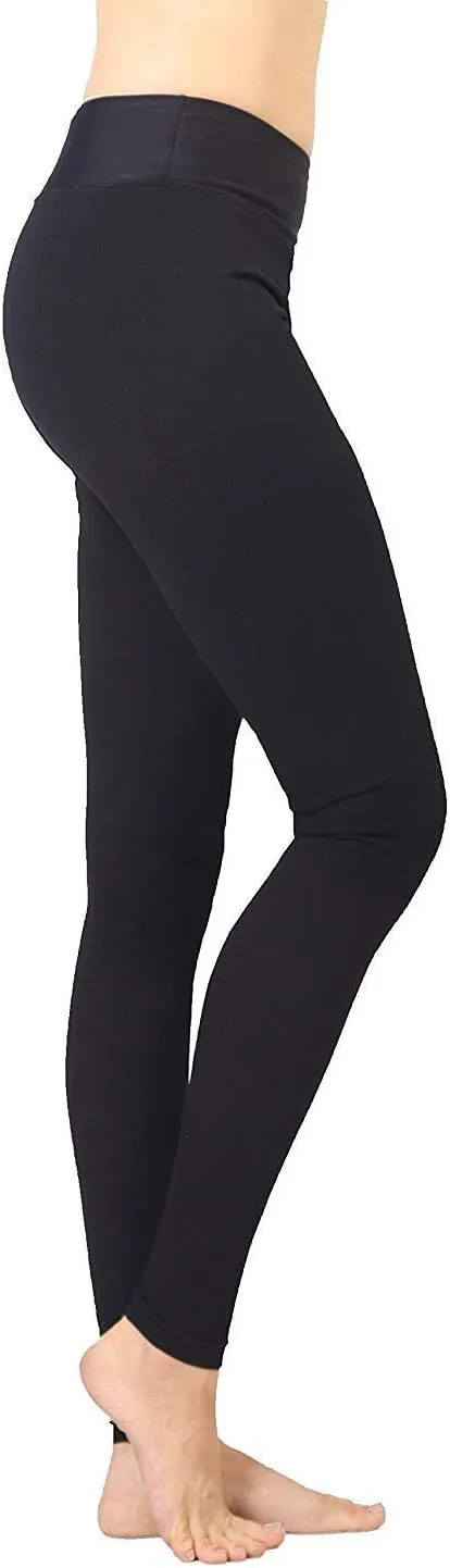 Terramed Just Think Comfort Extra Firm Footless Graduated Compression Microfiber Leggings Opaque Tights for Women (20-30 mmHg) with Control Top (Large) Black