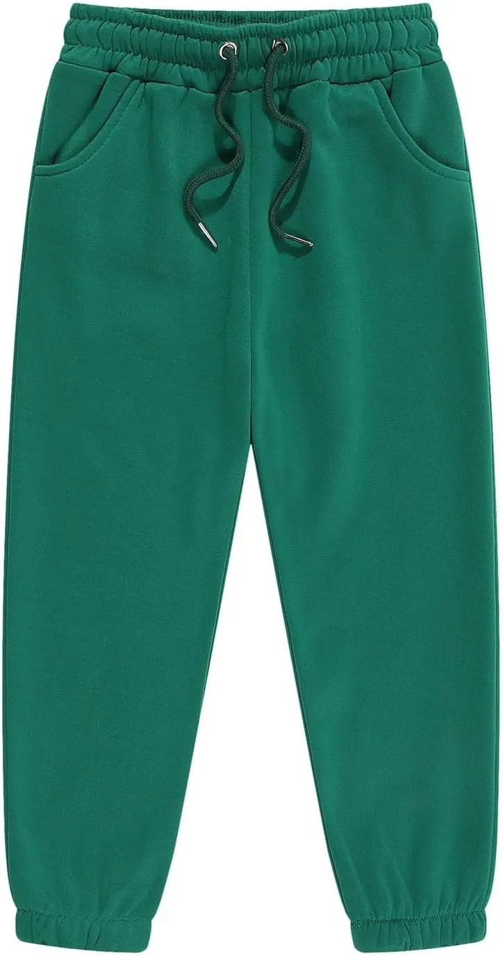 Toddler Kids Solid Color Elastic Waist Sweatpants Sport Pants Youth Joggers Sweat Pants Teens Leggings Tights Bottoms
