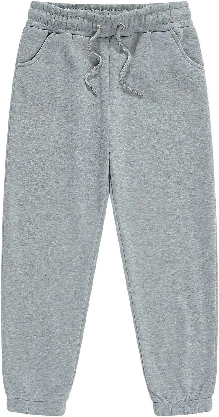 Toddler Kids Solid Color Elastic Waist Sweatpants Sport Pants Youth Joggers Sweat Pants Teens Leggings Tights Bottoms