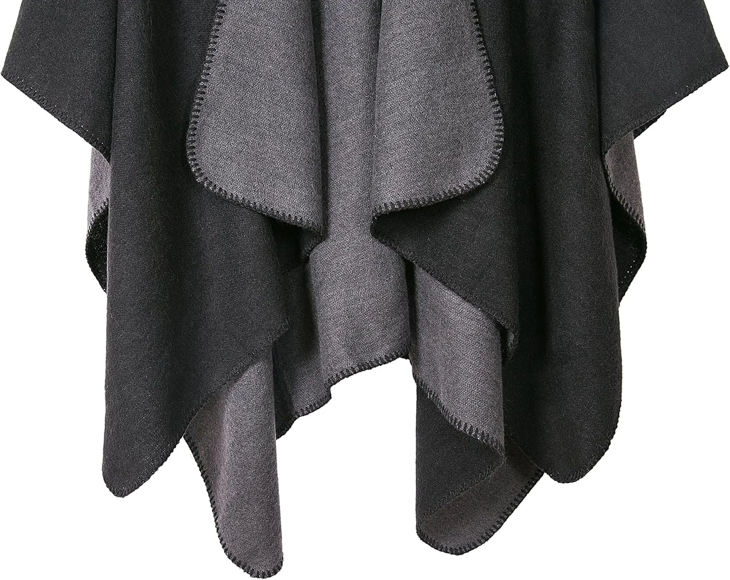 Urban CoCo Women's Color Block Shawl Wrap Open Front Poncho Cape