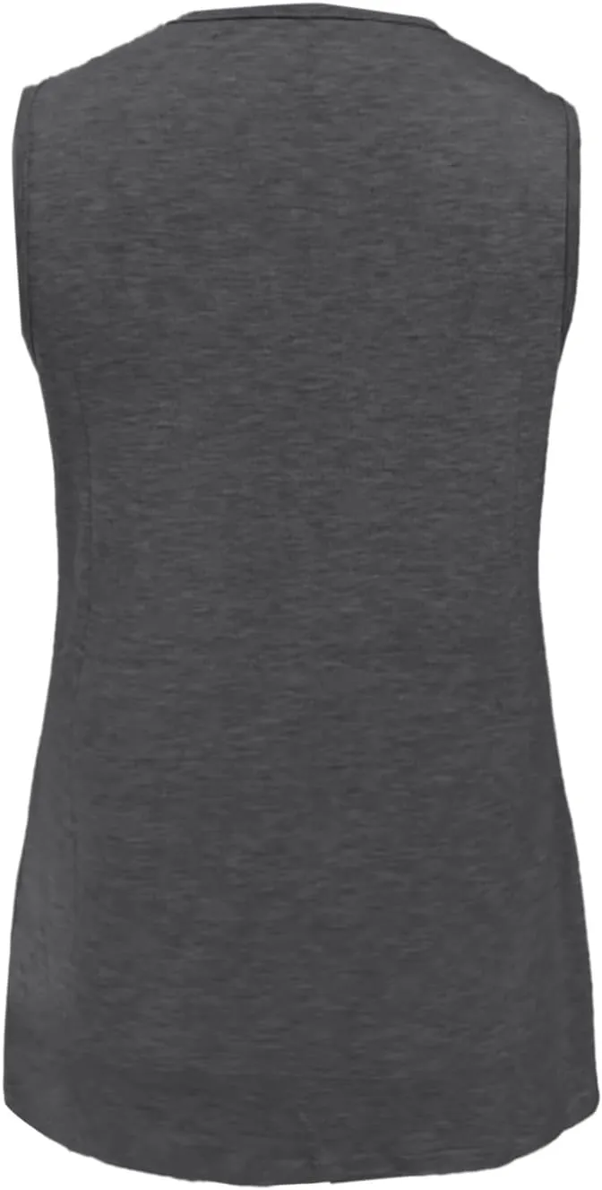 V Neck Tank Top Women Casual Sleeveless Loose Flowy Basic Dressy Casual Summer T-Shirt