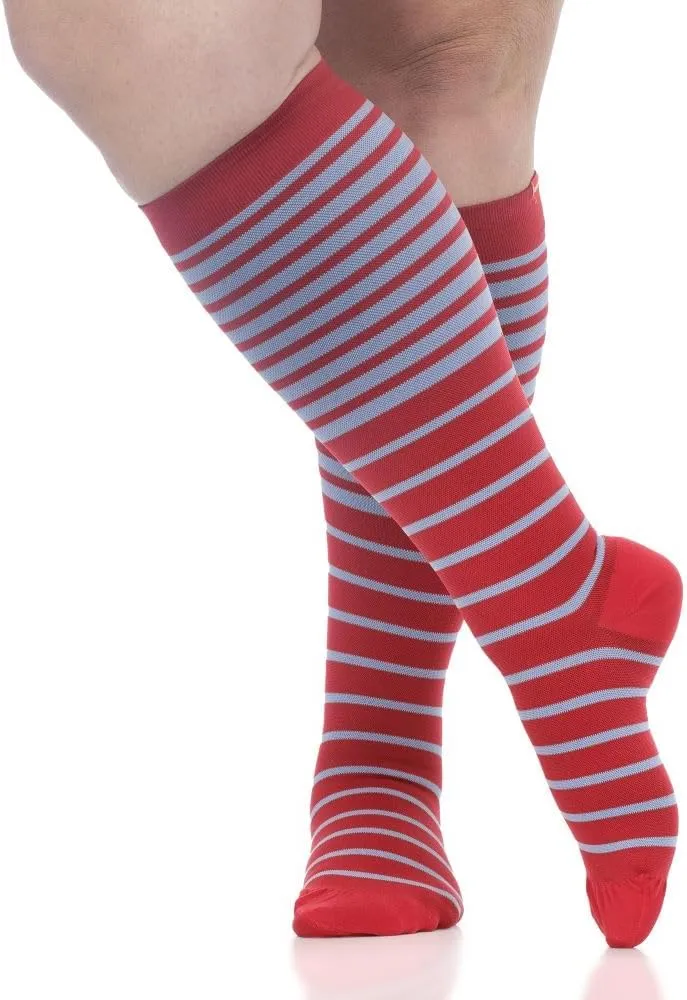 VIM & VIGR Nylon 15-20 mmHg Graduated Compression Socks for Women & Men