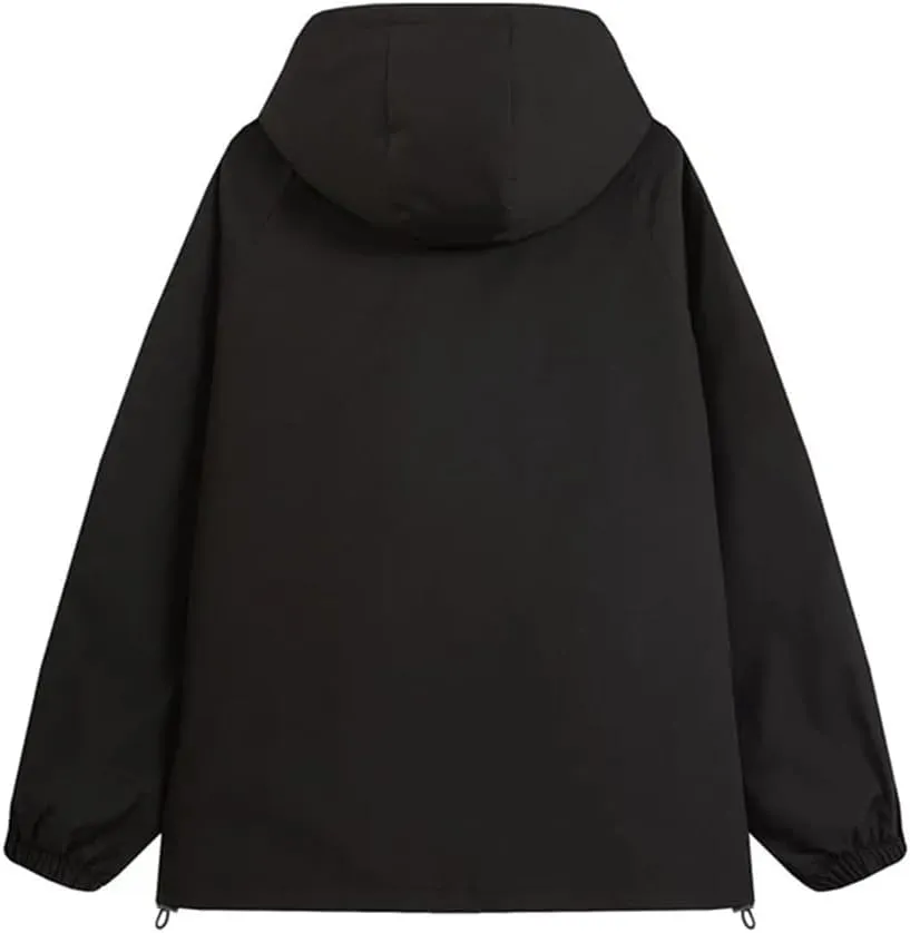 Vsadsau Hooded Jackets Men Spring Hip Hop Two Side Wear Coat Streetwear Loose Casual Jackets