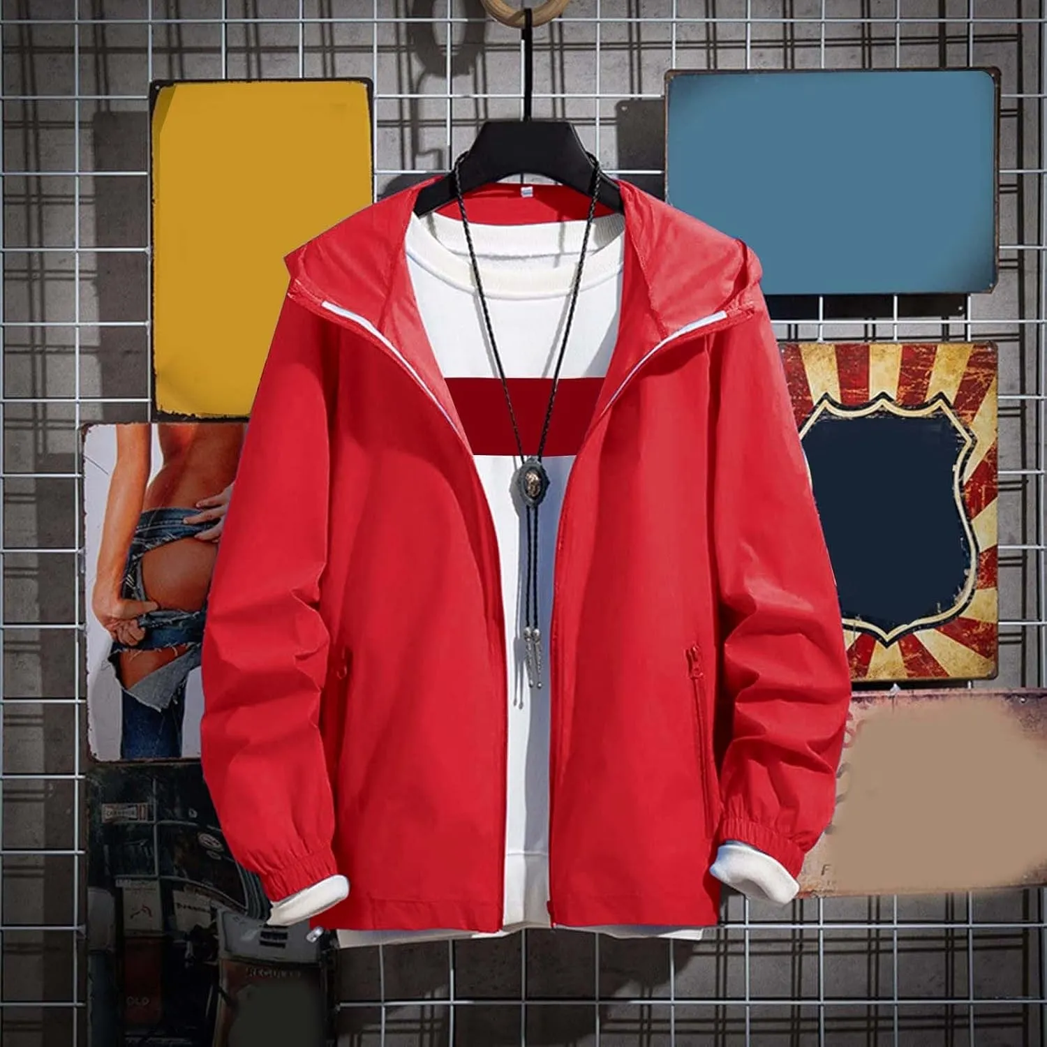 Winter Jackets for Men Gradient Pocket Cardigan Zipper er Jacket Lightweight Jacket Winter Jackets for Men