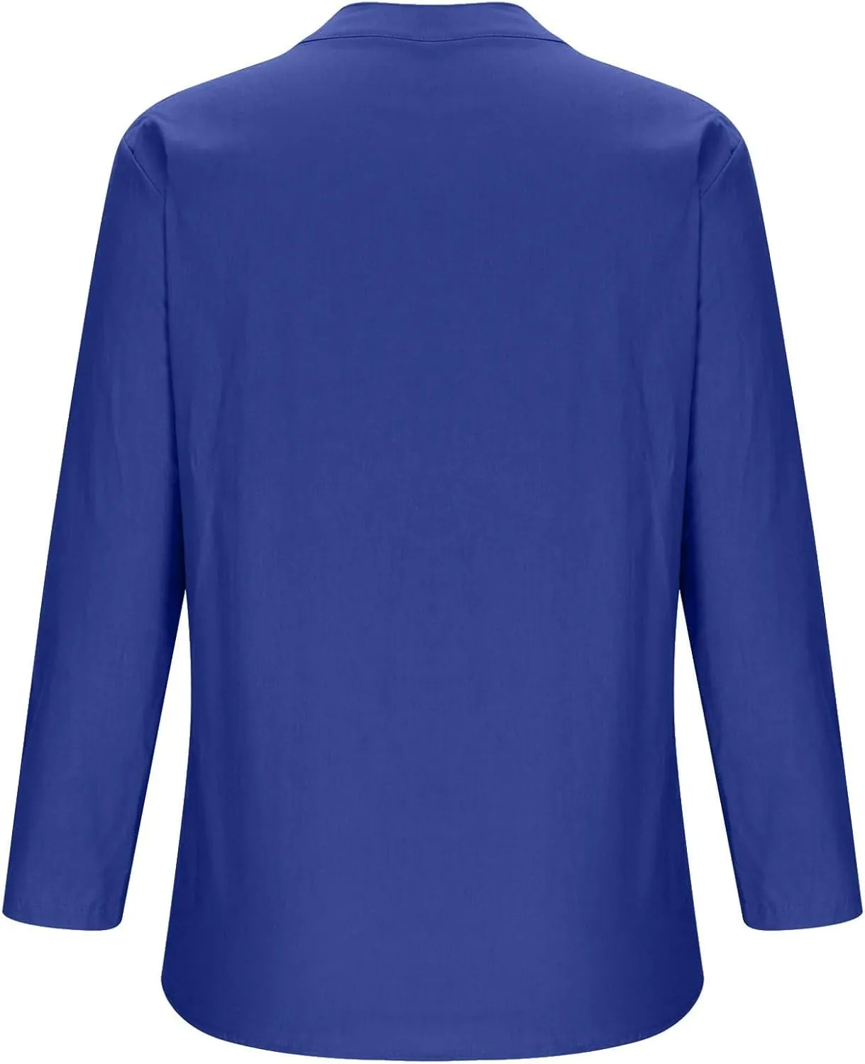 Women Button Up Shirts V Neck Long Sleeve Cotton Linen Summer Casual Fashion Blouse Tops Loose Tshirts