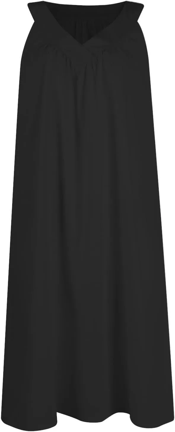 Women Summer Dresses Sleeveless V Neck Tank Sundress Cruise Outfits Beach Going Out Mini Shift Dress 2025