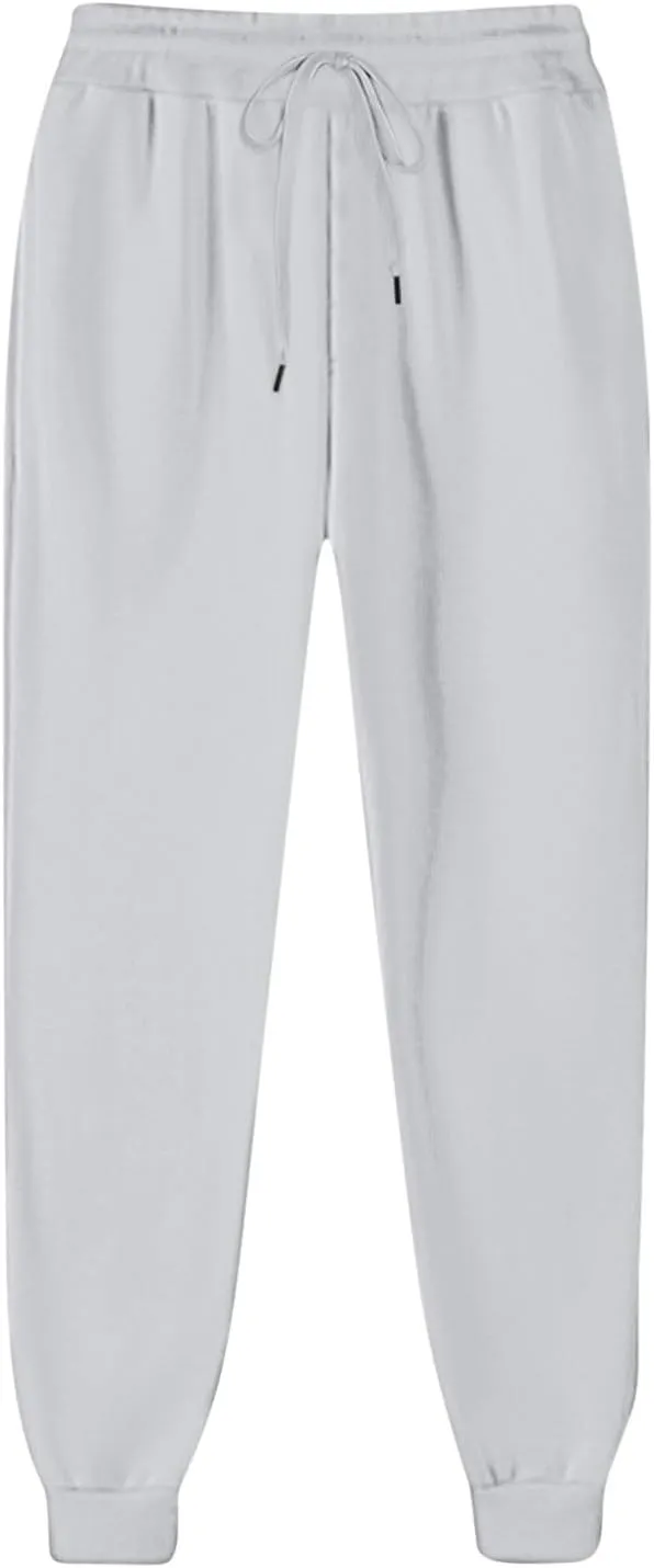 Women Sweatpants Lounge High Waisted Jogger Sweat Pants Baggy Drawstring Elastic Straight Leg Bottoms Trousers