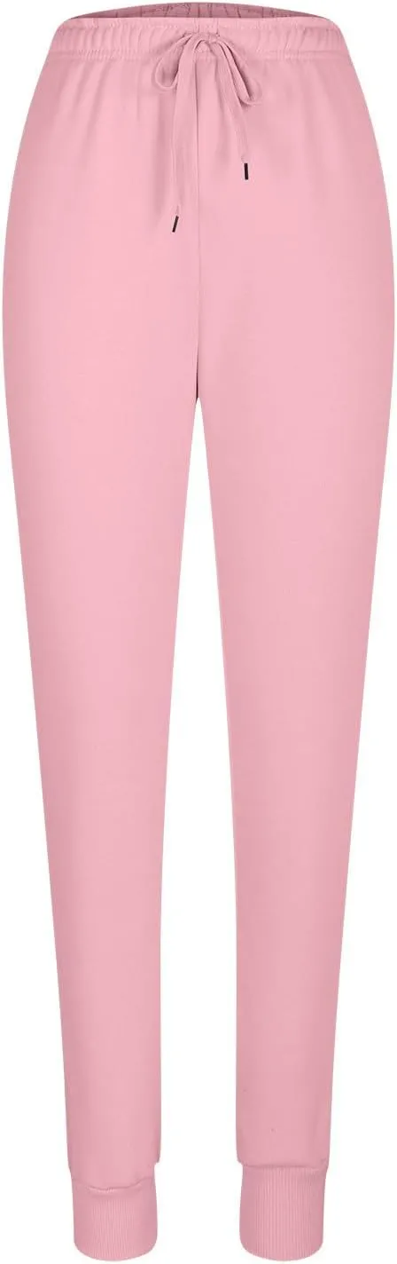 Women Sweatpants Lounge High Waisted Jogger Sweat Pants Baggy Drawstring Elastic Straight Leg Bottoms Trousers