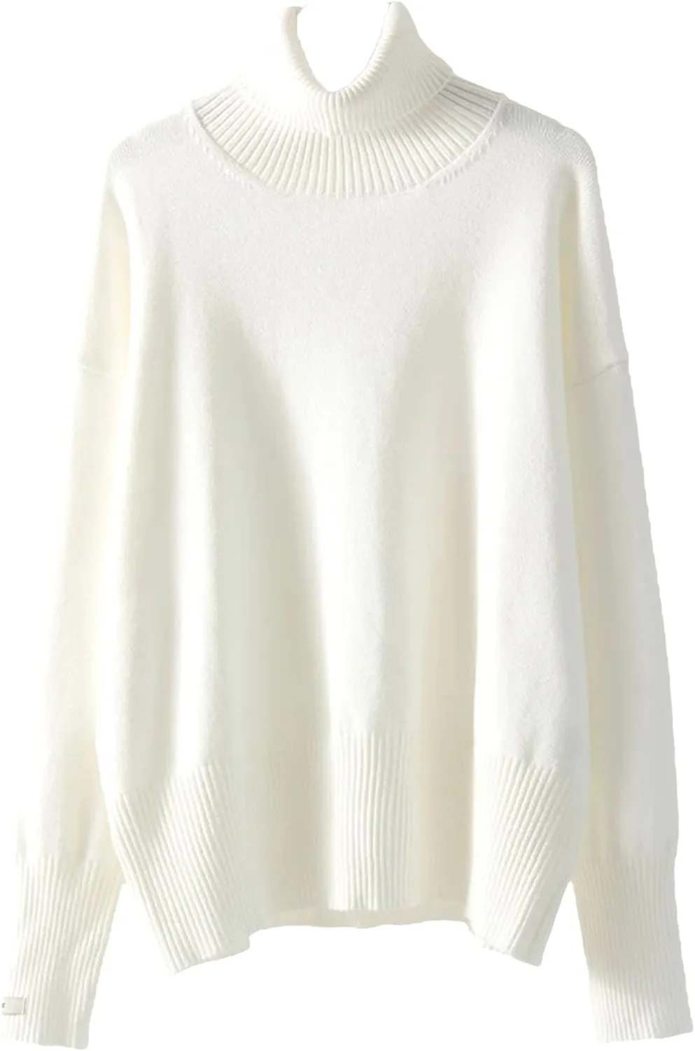 Women Turtleneck Casual Sweaters Oversize Knit Jumpers Winter Warm Thick Sweater