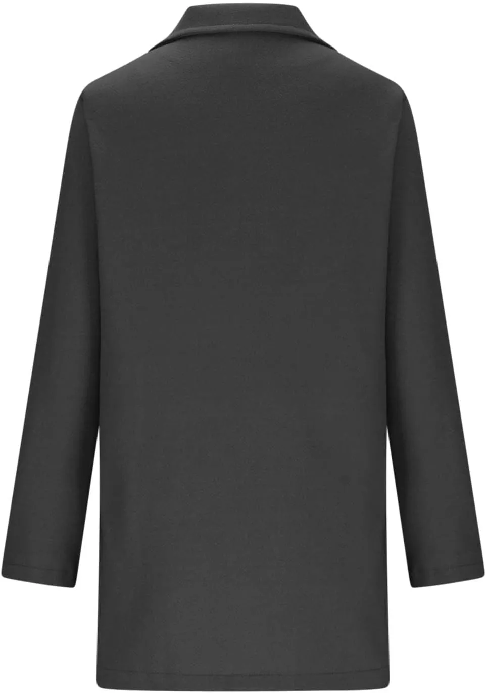 Women Wool Jacket Blend Winter Mid Long Trench Coat Stand Collar Single Breasted Warm Pea Overcoat with Pockets