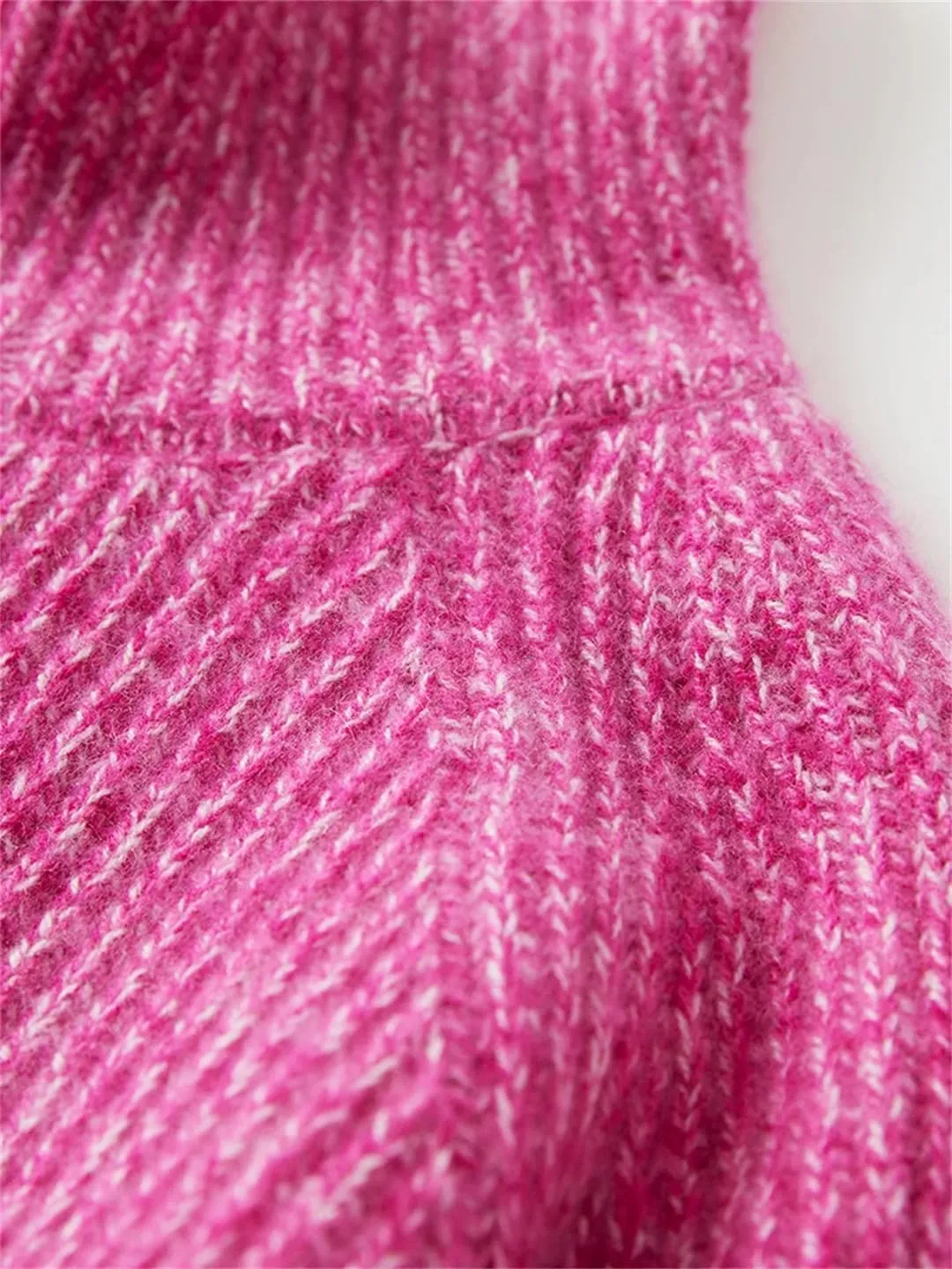 Women Wool Knit Sweater Turtleneck Pullover Oversize Jumpers Loose Simple Style Knitwear