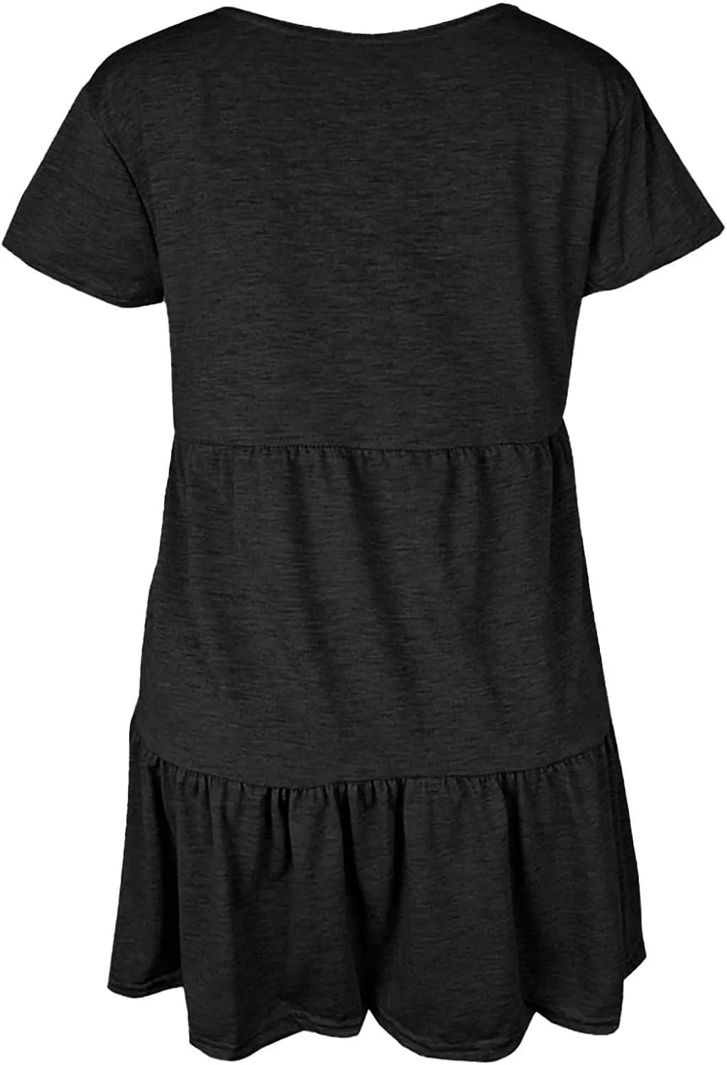 Womens 2025 Summer Dresses Round Neck Dress Casual and Comfortable Cotton Short Sleeves Beach Dress with Pockets